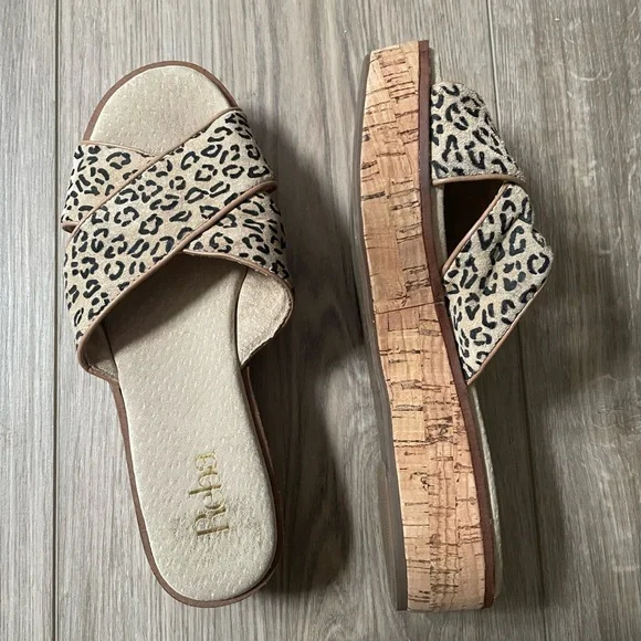 VTG Y2K Women's Leopard Print Sandals - Picture 2 of 7